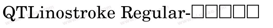QTLinostroke Regular字体转换
